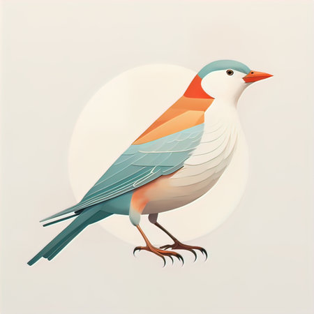 vector illustration of a bird. Vector illustration in cartoon style. ai generativeの素材