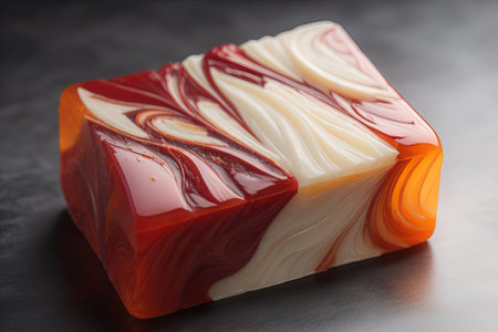 Soap bars on a colored background. ai generativeの素材
