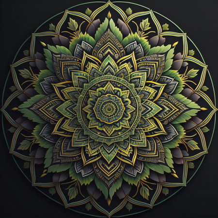 Mandala pattern. Vintage decorative elements. Hand drawn oriental background. ai generativeの素材