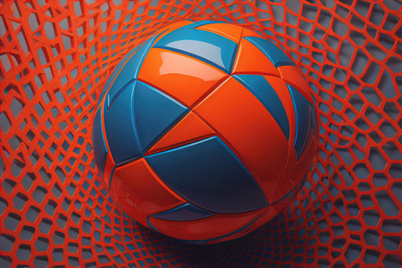 Closeup of a colourful ball. ai generativeの素材