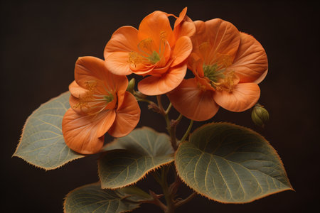 Close up of a blooming colorful flowers in springtime. Close-up. ai generativeの素材