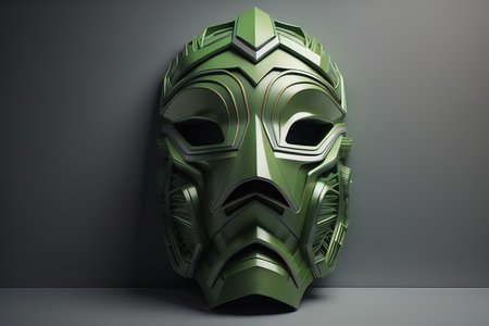 Mardi Gras mask isolated on solid color background. ai generativeの素材