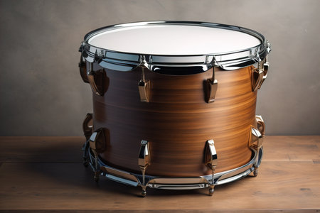 Colorful drum on a solid color background. ai generativeの素材