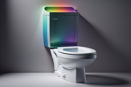 toilet bowl in modern bathroom. ai generativeの素材