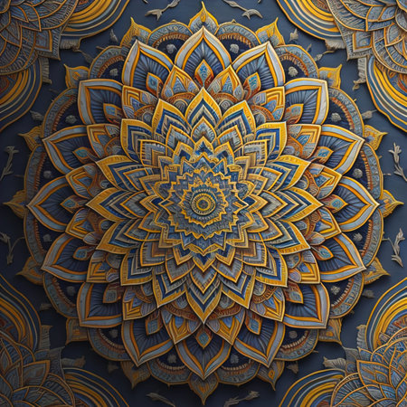 Mandala pattern. Vintage decorative elements. Hand drawn oriental background. ai generativeの素材