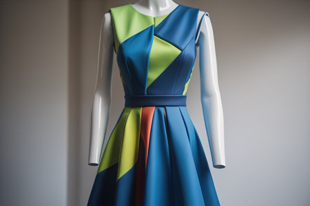 fashion dress on mannequin in fashion store showroom for women. generative aiの素材