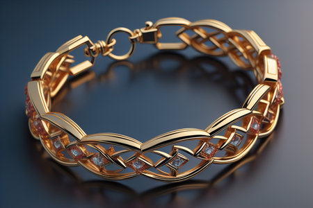 Jewelry bracelet on a dark background. generative aiの素材