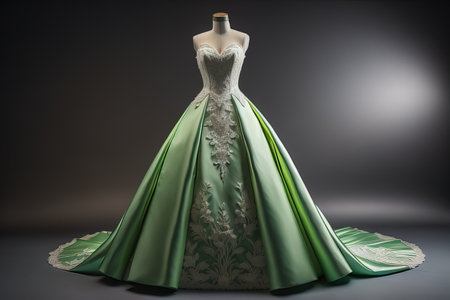 Wedding dress on a mannequin. ai generativeの素材