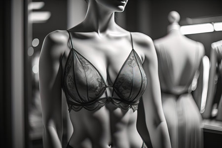 Sensual lingerie on a mannequin. ai generativeの素材