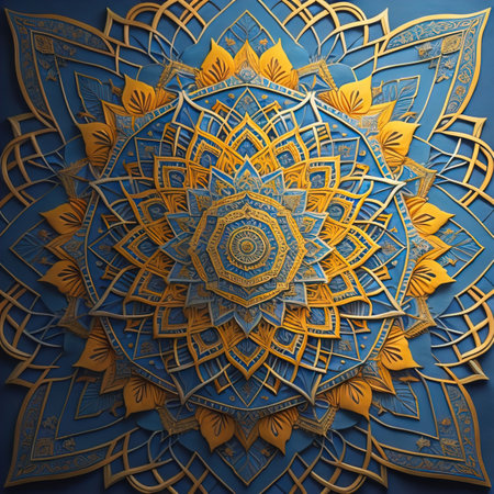 Mandala pattern. Vintage decorative elements. Hand drawn oriental background. ai generativeの素材