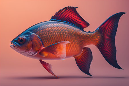 Cichlid fish in the aquarium. ai generativeの素材
