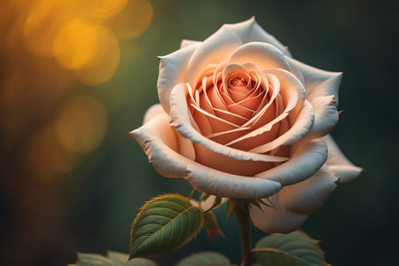 close up of beautiful rose flower on colorful background. ai generativeの素材