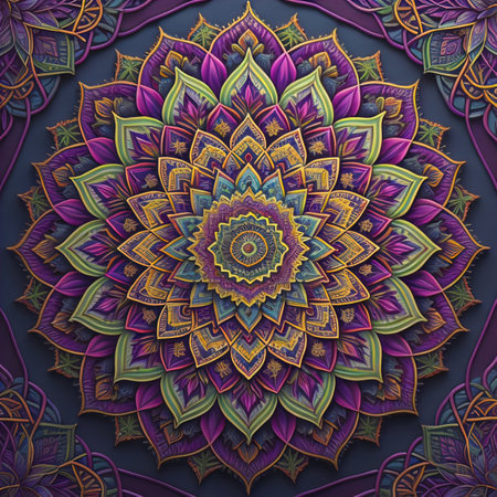 Mandala pattern. Vintage decorative elements. Hand drawn oriental background. ai generativeの素材
