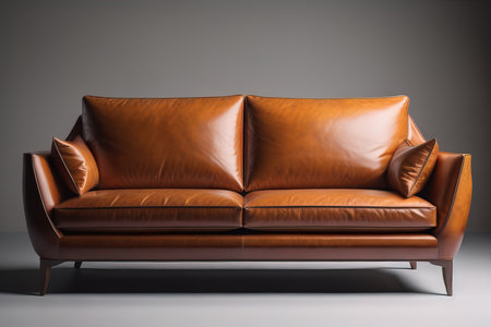 A creative, colourful, and stylish sofa in the interior, AI generatedの素材