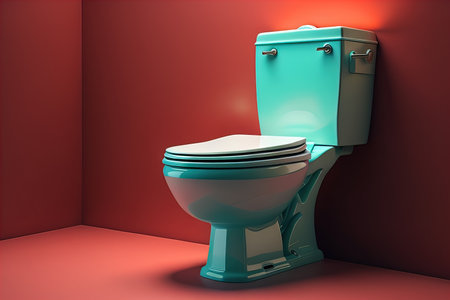 toilet bowl in modern bathroom. ai generativeの素材