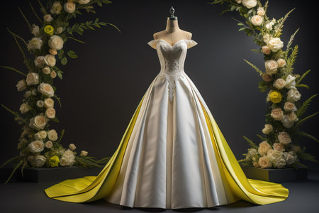 Wedding dress on a mannequin. ai generativeの素材