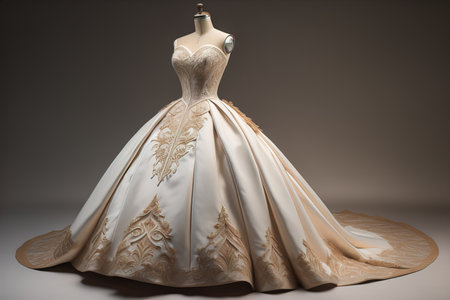 Wedding dress on a mannequin. ai generativeの素材