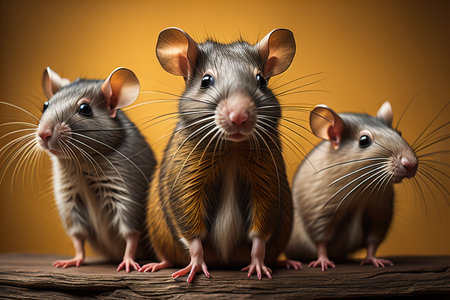 Hamster on a solid color background. Close-up of a hamster. ai generativeの素材