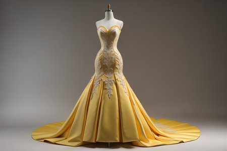 Wedding dress on a mannequin. ai generativeの素材
