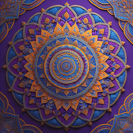 Mandala pattern. Vintage decorative elements. Hand drawn oriental background. ai generativeの素材