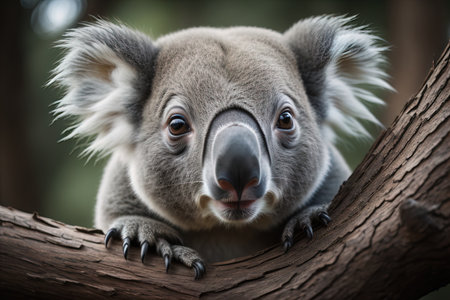 Koala in the natural environment, Close-up. ai generativeの素材