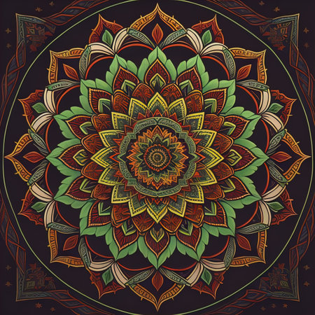 Mandala pattern. Vintage decorative elements. Hand drawn oriental background. ai generativeの素材