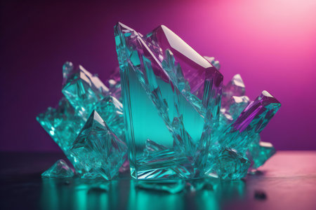 Crystal on a dark background. ai generatedの素材