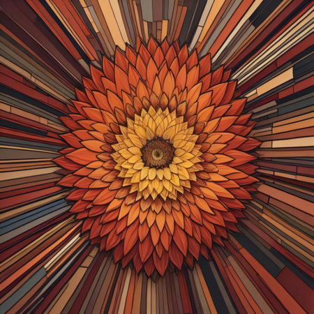 Abstract background with a flower in the center. generative aiの素材