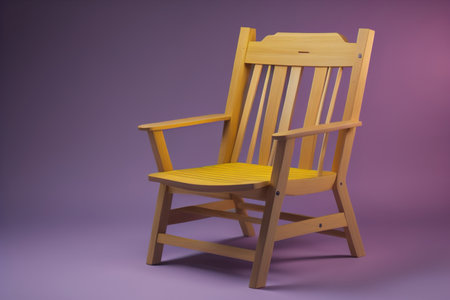 Wooden chair in the room. ai generativeの素材