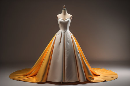 Wedding dress on a mannequin. ai generativeの素材