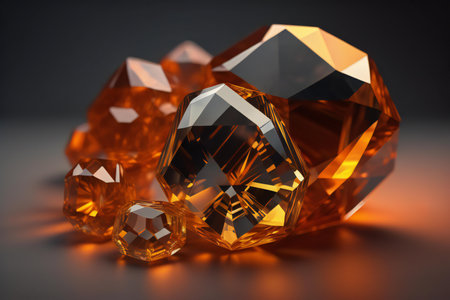 Orange Gemstone. generative aiの素材