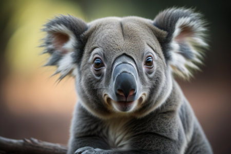 Closeup of a koala looking at the camera. ai generatedの素材