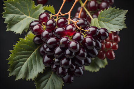 bunch of grapes, shallow depth of field. ai generativeの素材