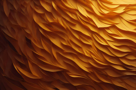 abstract wavy surface in orange and yellow colors. generative aiの素材