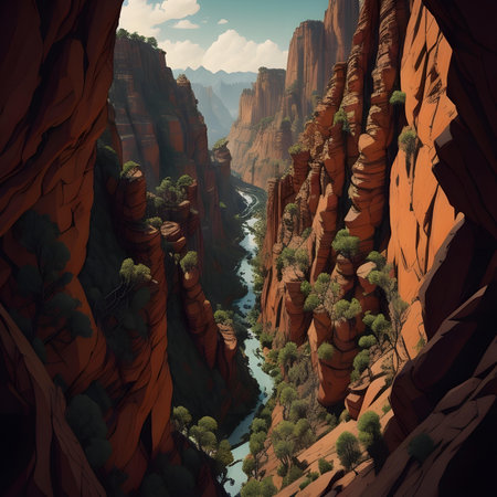 Zion National Park is an American national park located in southwestern Utah near the town of Springdale. generative aiの素材