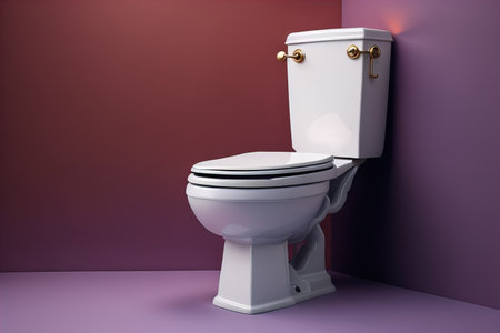 toilet bowl in modern bathroom. ai generativeの素材