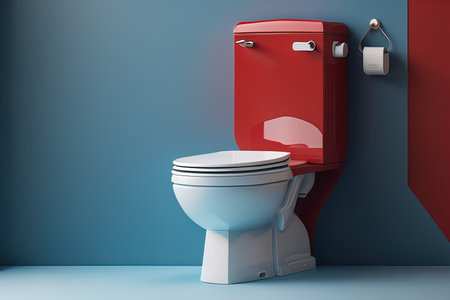 toilet bowl in modern bathroom. ai generativeの素材