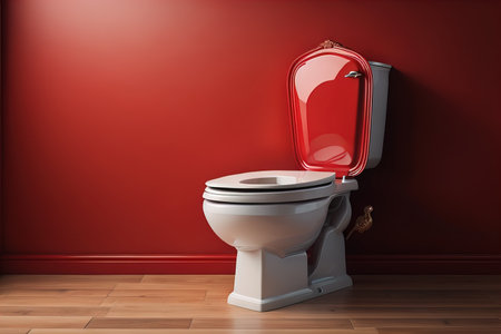 toilet bowl in modern bathroom. ai generativeの素材