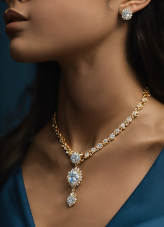 Diamond jewelry luxury and fashion jewelry. ai generative.の素材