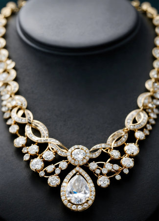 Diamond jewelry luxury and fashion jewelry. ai generative.の素材