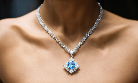 Diamond jewelry luxury and fashion jewelry. ai generative.の素材