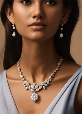Diamond jewelry luxury and fashion jewelry. ai generative.の素材