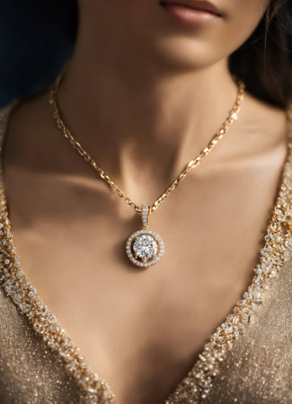 Diamond jewelry luxury and fashion jewelry. ai generative.の素材