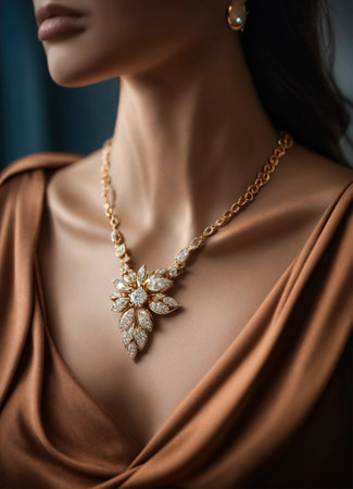 Diamond jewelry luxury and fashion jewelry. ai generative.の素材