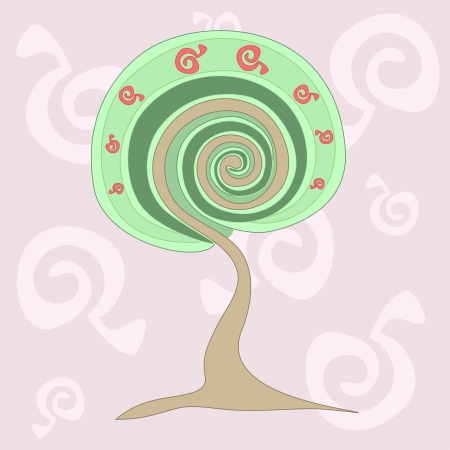 The vector illustration of tree のイラスト素材