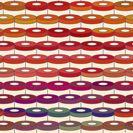 Vector seamless background with cylinders のイラスト素材