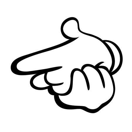 gesture of hands a showing shot, symbolのイラスト素材