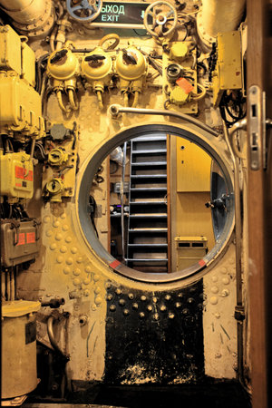 Main command post of the Russian submarine S189のeditorial素材