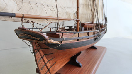 fragment of a model sailing shipのeditorial素材
