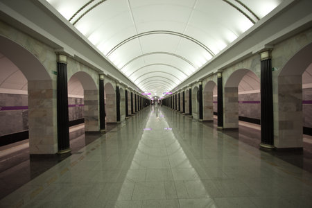 subway station Admiralteiskaya in St. Petersburgのeditorial素材